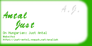 antal just business card